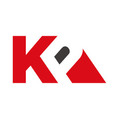 Canvas Print - letter k and p vector logo