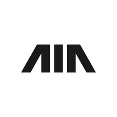 Wall Mural - letter a i a vector logo.