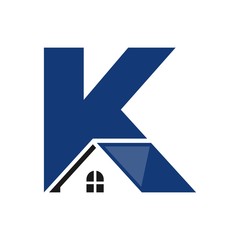 Wall Mural - letter k and home symbol. vector logo.