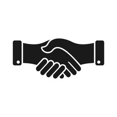 Canvas Print - shakehand vector logo. agreement symbol.