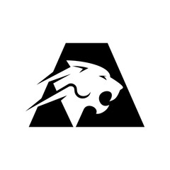 Wall Mural - phanter vector logo. letter a