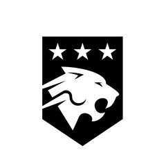Wall Mural - phanter vector logo. shield icon.