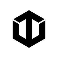 Wall Mural - letter t and w vector logo
