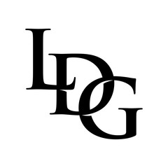 Sticker - Letter LDG vector logo.