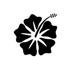 Wall Mural - hibiscus flower vector logo