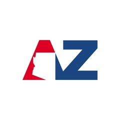 Wall Mural - letter az. arizona vector logo.