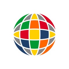 Wall Mural - globe and universe symbol. vector logo