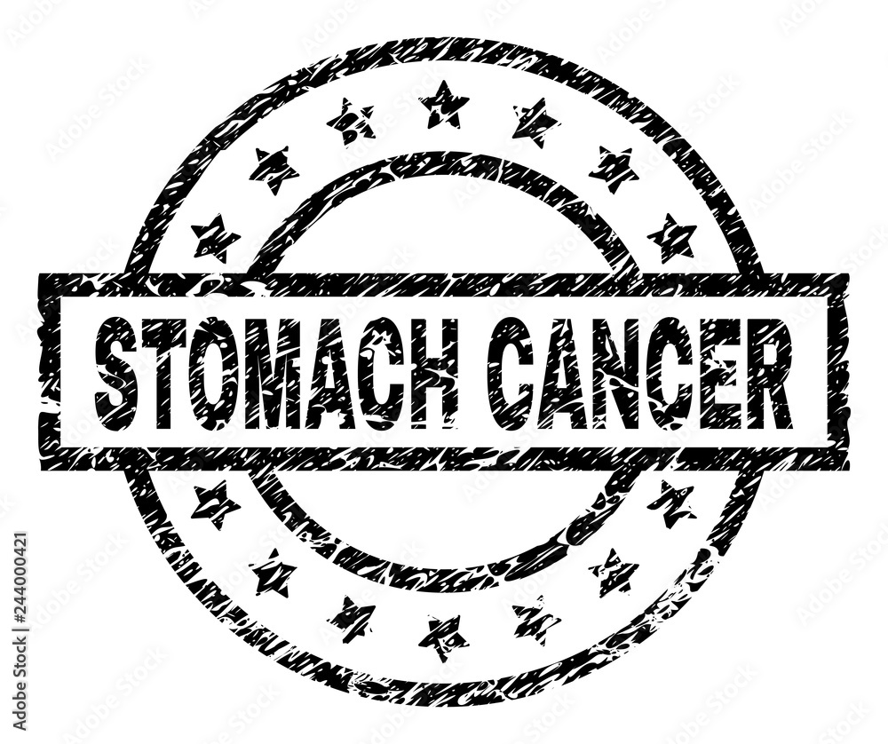 STOMACH CANCER stamp seal watermark with distress style. Designed with ...