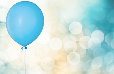 Poster - Colorful balloons with happy celebration party background