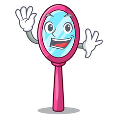 Sticker - Waving mirror isolated with on the mascot