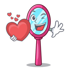 Sticker - With heart mirror on the character dressing table