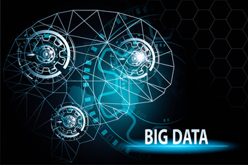 Wall Mural - big data technology of future concept background