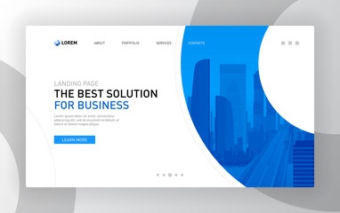 Landing page template for business