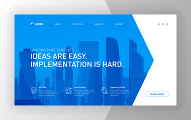 Landing page template for business