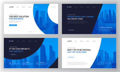 Wall Mural - landing pages templates set for business