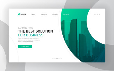 Wall Mural - Landing page template for business