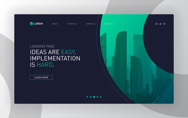 Landing page template for business