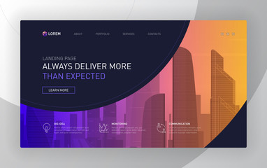 Landing page template for business