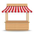 Wooden market stand stall