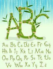 Bamboo eco alphabet