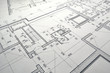 Photo of the drawing plan of the projected building