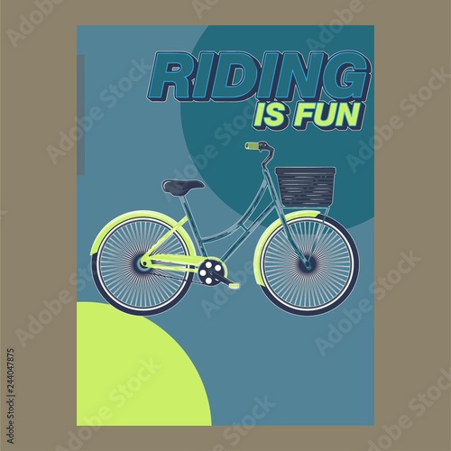 Bicycle Advertising Poster Sport Health Travel Flyer Creative