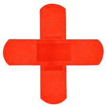 Two Red Medical Plaster Red Cross Symbol