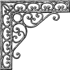 Wall Mural - An architectural detail in shape of a decorative corner