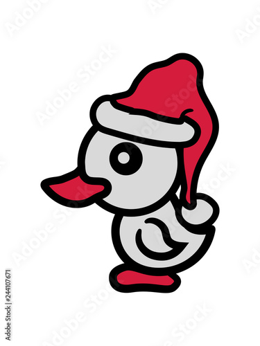 Weihnachten Nikolaus Weihnachtsmann Winter Geschenke Schenken Mutze Kuken Von Vorne Huhn Baby Vogel Kleines Kind Suss Niedlich Comic Cartoon Clipart Ente Design Comprar Esta Ilustracion De Stock Y Explorar Ilustraciones Similares En