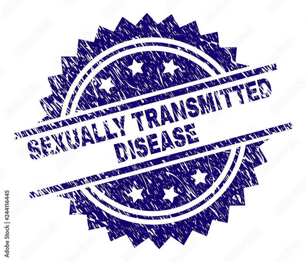 SEXUALLY TRANSMITTED DISEASE stamp seal watermark with distress style ...