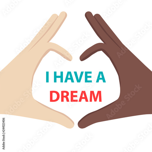 Cuadros en Lienzo Illustration Of Martin Luther King Day. Equality