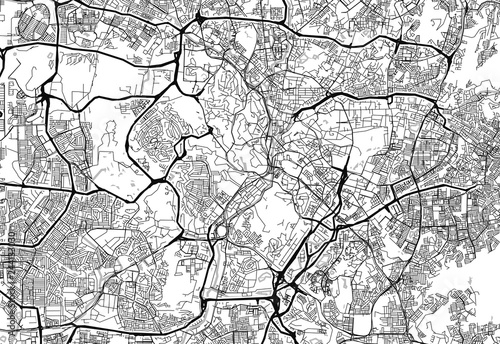 Fotografía Area map of Kuala Lumpur, Malaysia