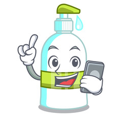 Sticker - With phone liquid soap in the character bottles