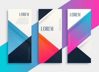 Wall Mural - set of business style geometric banner template