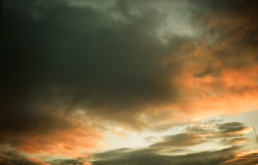 Wall Mural - sunset sunrise cloudy sky like mystic magic and poetic bacground