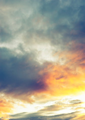 Wall Mural - sunset sunrise cloudy sky like mystic magic and poetic bacground