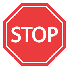 stop sign on white background