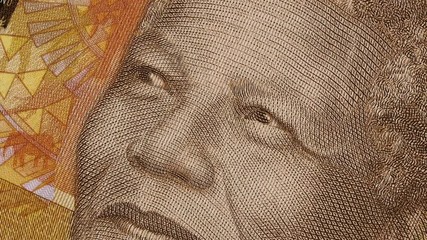 Wall Mural - Nelson Mandela on South Africa 20 rand note slow rotating. Stock video footage