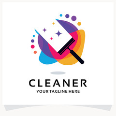 Wall Mural - Cleaner Logo Design Template Inspiration