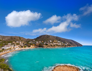 Fototapete - El Portet beach in Moraira of Spain