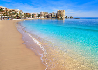 Canvas Print - Playa del Cura beach in Torrevieja of Spain