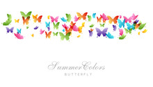 Flying Butterflies. Vector Decoration Element.