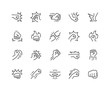 Simple Set of Fight Related Vector Line Icons. Contains such Icons as Fist Bump, Hit, Strike and more. Editable Stroke. 48x48 Pixel Perfect.