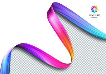 Fototapete - Abstract Template Background with Bright Dynamic Colorful Border. Vector Minimal Banner