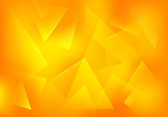 Wall Mural - Vector Broken Glass Yellow Background. Explosion Abstract 3d Bg for Summer Party Posters, Banners or Advertisements.