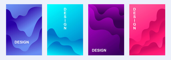 set of abstract banners. gradient background. Vector graphics