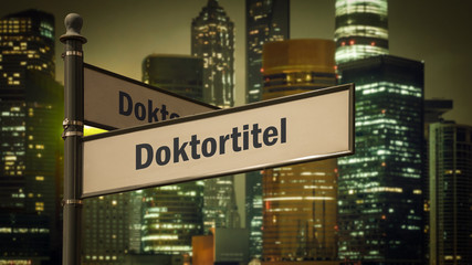 Wall Mural - Schild 373 - Doktortitel