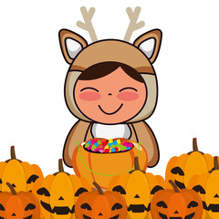 Sticker - Happy kid halloween