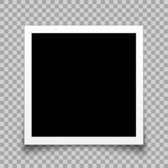 Fototapete - Empty black photo frame - stock vector