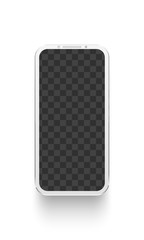 Wall Mural - white smartphone. mockup electronics device vector illustration